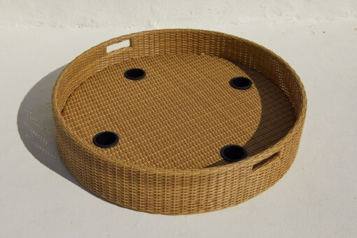 ROUND FLOATING POOL TRAY (HONEY NATURAL) - Image 2